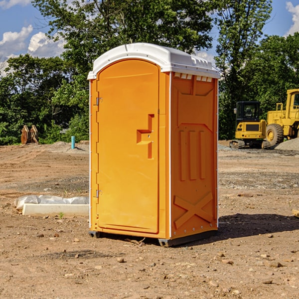 do you offer hand sanitizer dispensers inside the portable restrooms in Mark Center